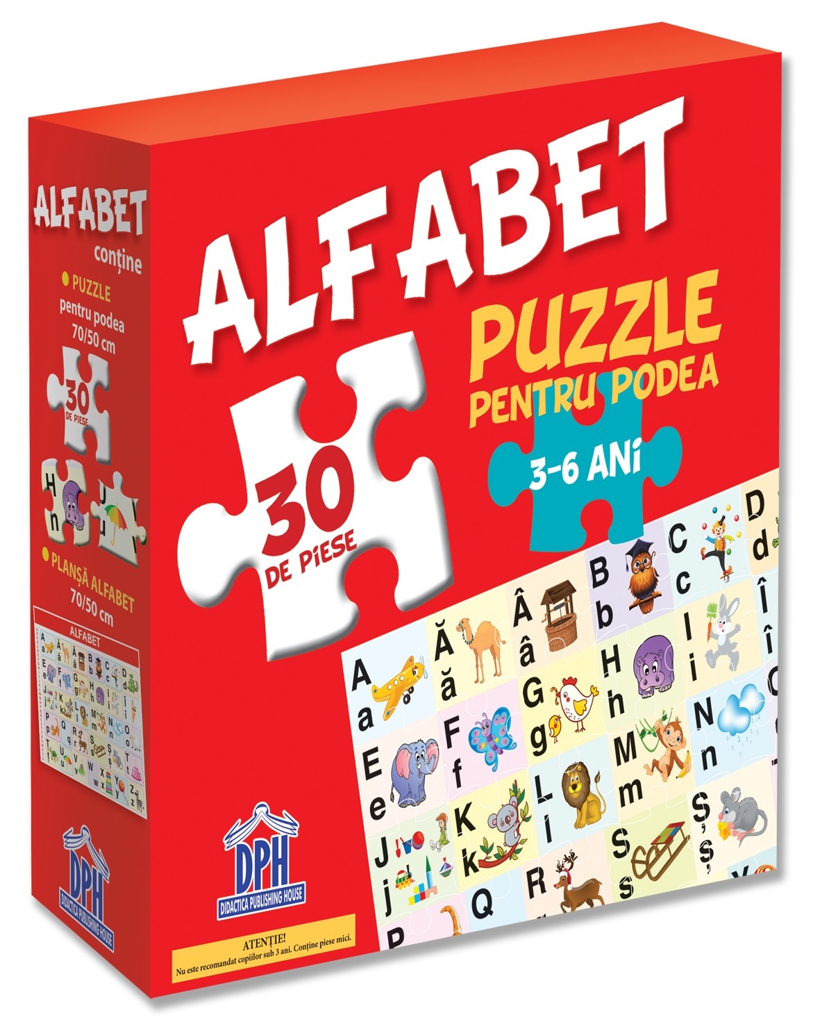 Puzzle pentru podea - Alfabet - 30 piese - Activitati pentru copii (3-6 ani) Puzzle pentru podea - Alfabet - 30 piese - Activitati pentru copii (3-6 ani)