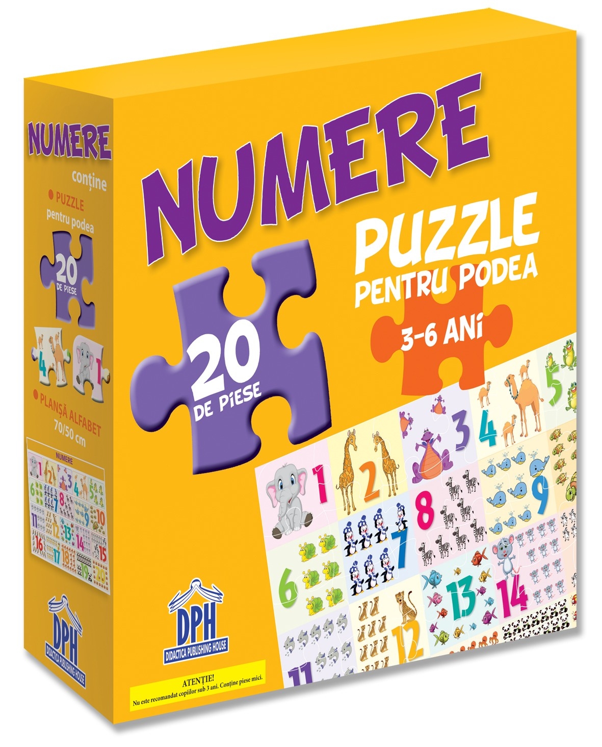 Puzzle pentru podea - Numere - 20 piese - Activitati pentru copii (3-6 ani) Puzzle pentru podea - Numere - 20 piese - Activitati pentru copii (3-6 ani)