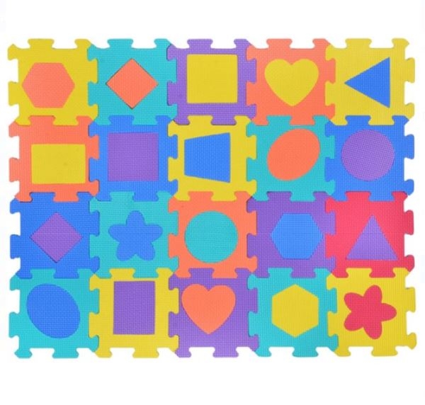 Puzzle de podea - Forme geometrice (20 buc.) - Activitati pentru copii (3+) Puzzle de podea - Forme geometrice (20 buc.) - Activitati pentru copii (3+)