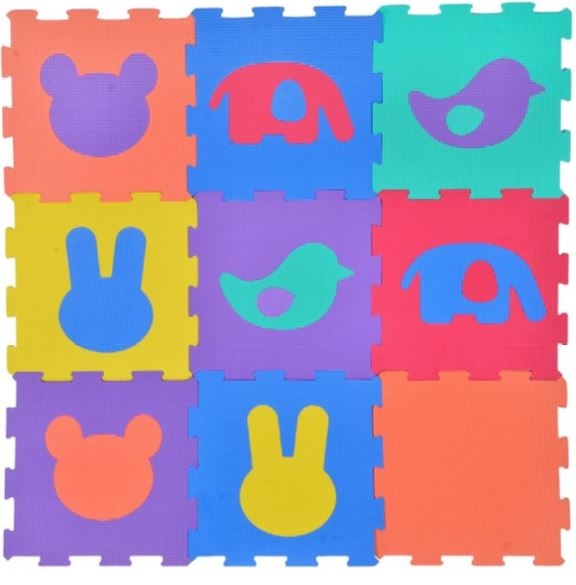 Puzzle de podea - Animale, 9 buc. - Activitati pentru copii (3+) Puzzle de podea - Animale, 9 buc. - Activitati pentru copii (3+)