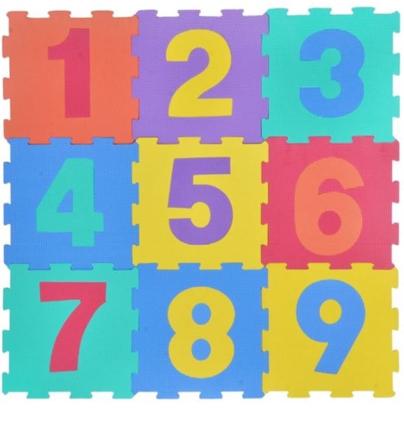 Puzzle de podea - Numere, 9 buc. - Activitati pentru copii (3+) Puzzle de podea - Numere, 9 buc. - Activitati pentru copii (3+)