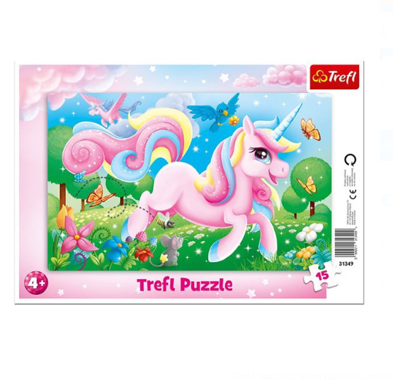 Puzzle Trefl - Unicorn roz, 15 piese, Trefl - Activitati pentru copii (4+) Puzzle Trefl - Unicorn roz, 15 piese, Trefl - Activitati pentru copii (4+)