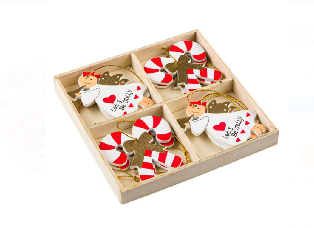 Ornamente pentru pomul de Crăciun figurine ingerii din lemn 8 buc.