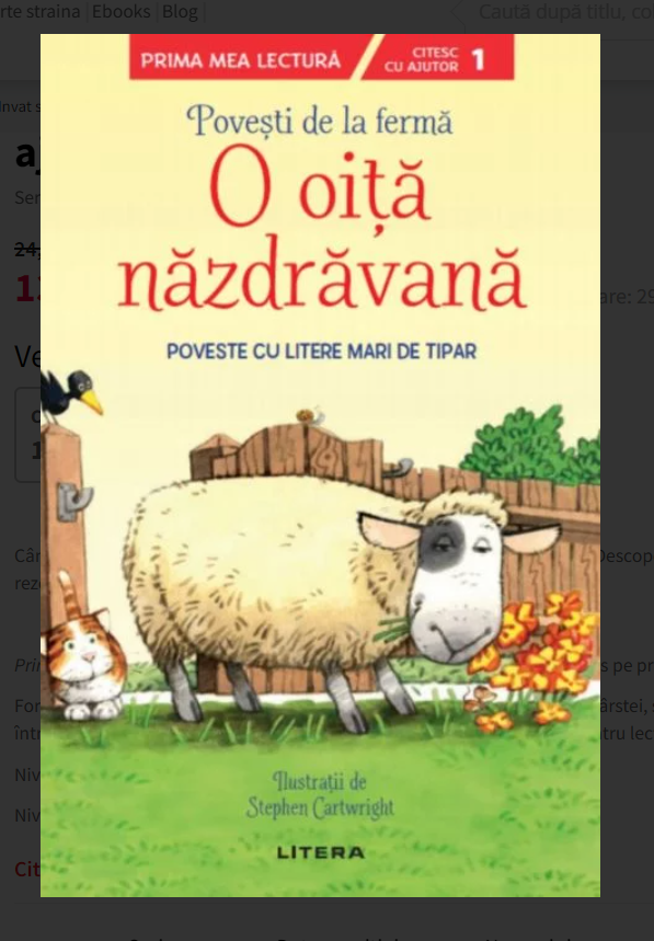 O oita nazdravana - Povesti de la ferma - Poveste cu litere mai de tipar - Invat sa citesc