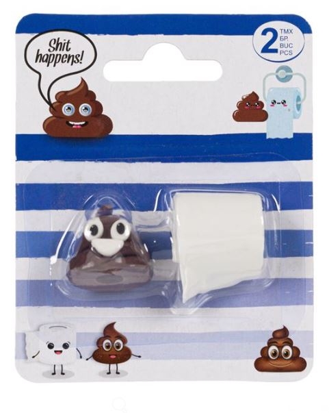 Radiera, 2 buc. - Hartie, Poop Radiera, 2 buc. - Hartie, Poop