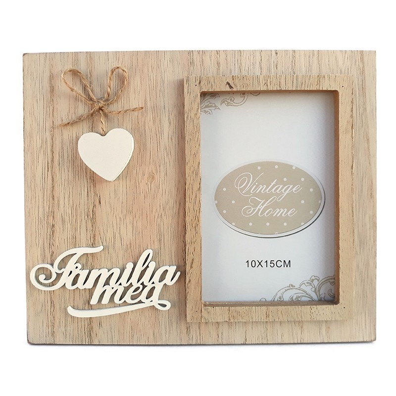 Rama foto  de lemn  - Familia mea ( 24x20 cm ) Rama foto  de lemn  - Familia mea ( 24x20 cm )