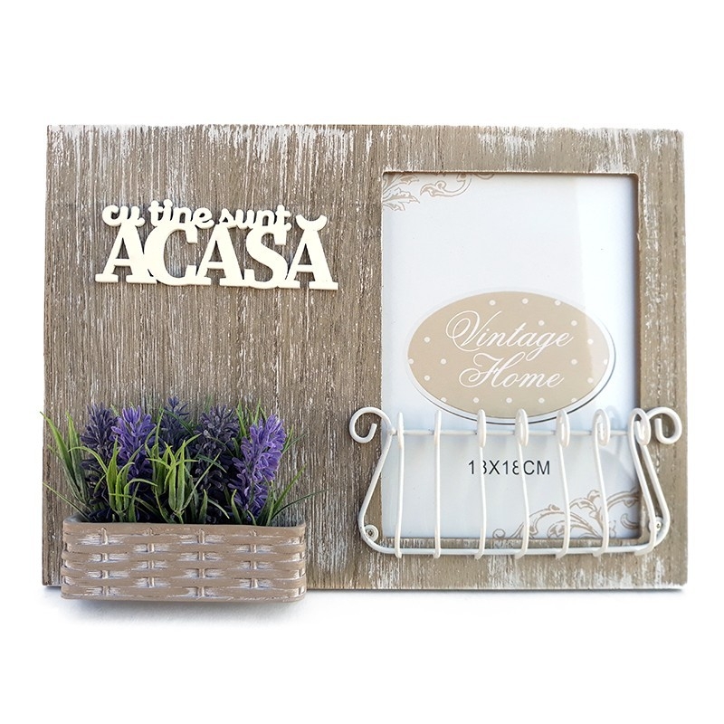 Rama foto cu lavanda si grilaj - Cu tine sunt acasa Rama foto cu lavanda si grilaj - Cu tine sunt acasa