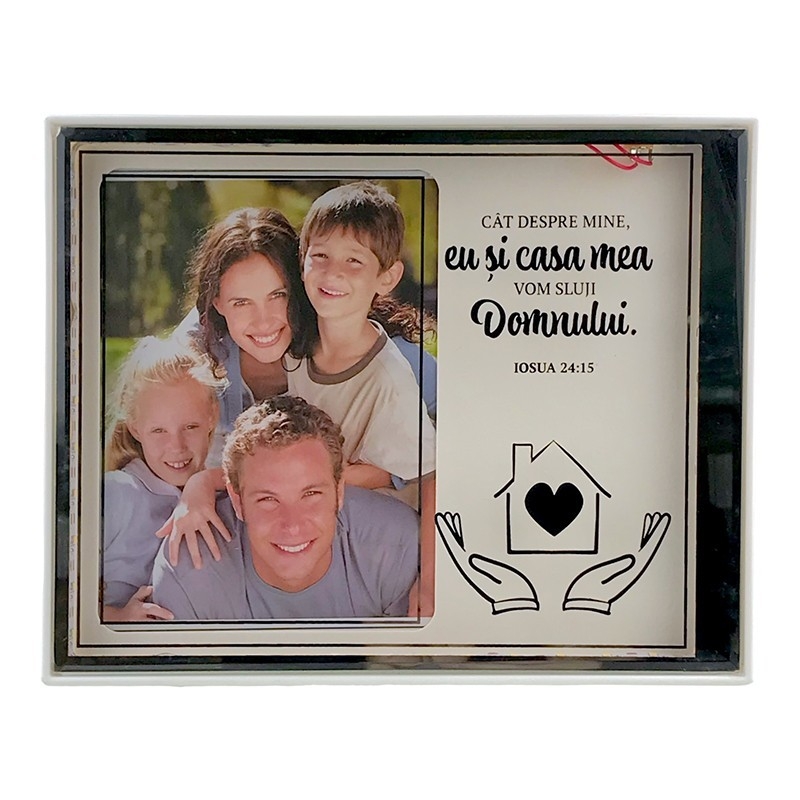 Rama foto cu led - text biblic  (Iosua 24:15) Rama foto cu led - text biblic  (Iosua 24:15)