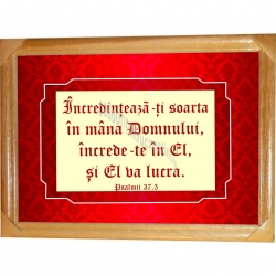 Tablou rama lemn- Incredinteaza-ti soarta... Tablou rama lemn- Incredinteaza-ti soarta...