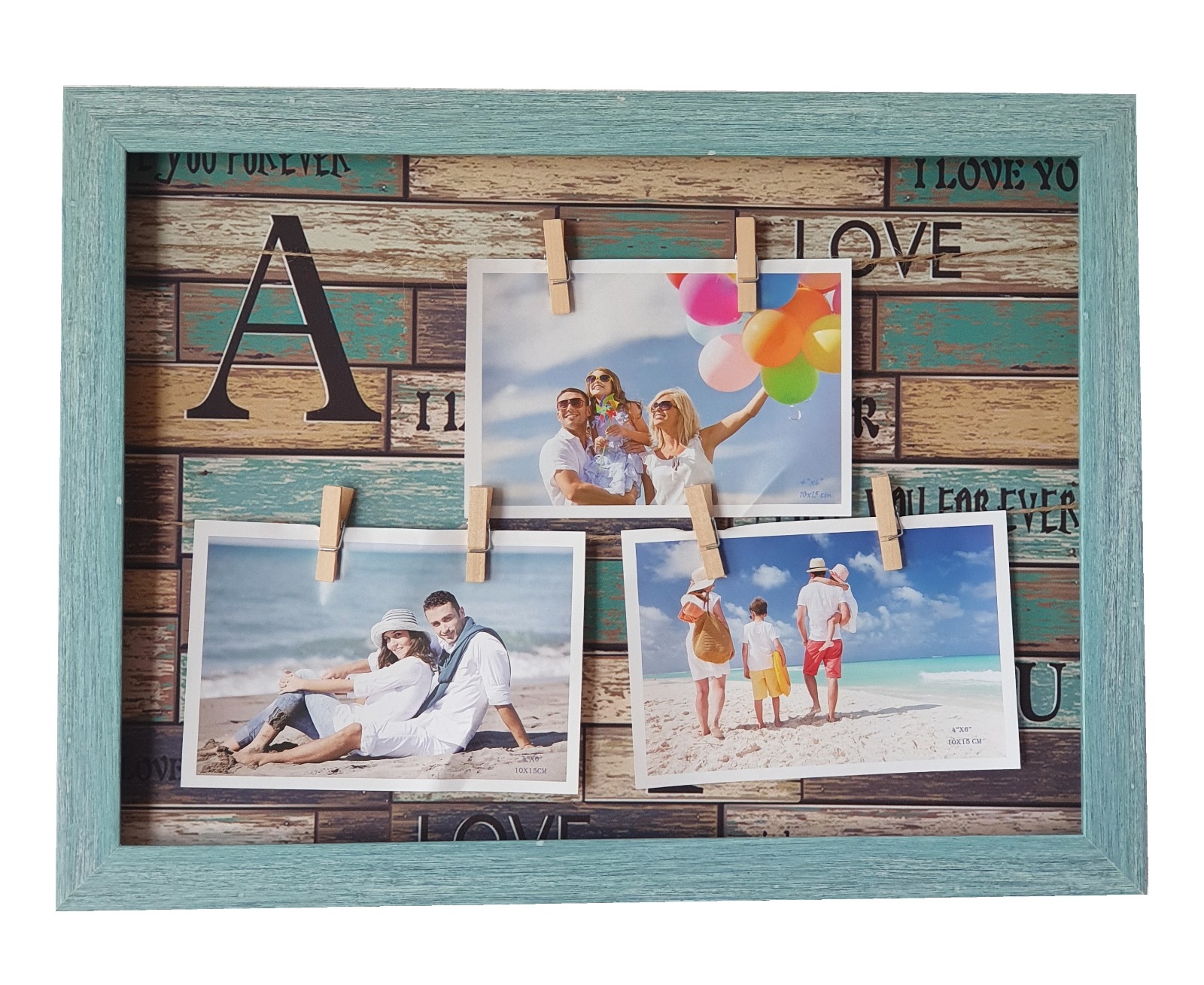 Rama foto tablou albastru - I Love you forever, 3 poze (40x30x2.5 cm) Rama foto tablou albastru - I Love you forever, 3 poze (40x30x2.5 cm)