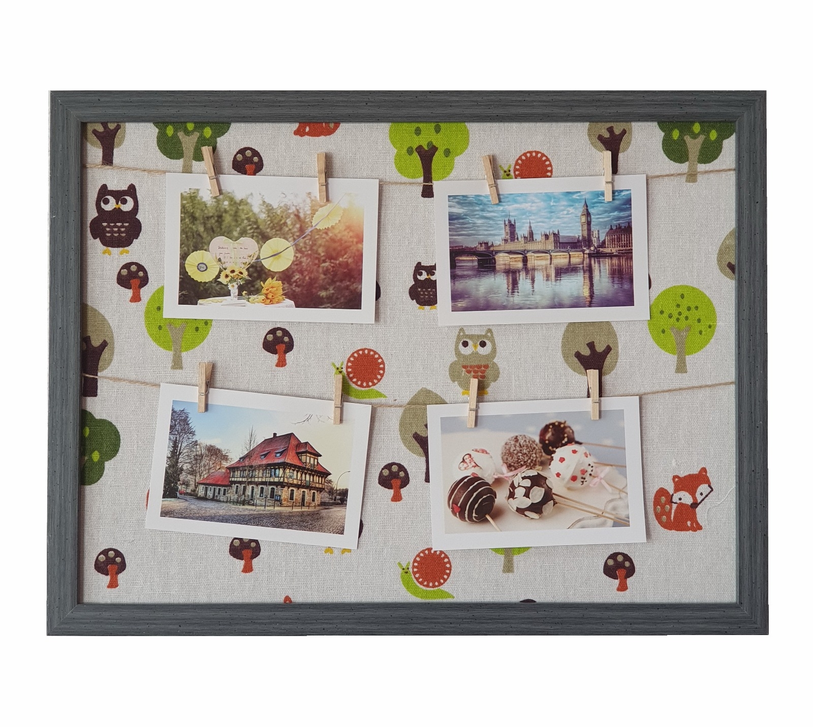 Rama foto tablou gri inchis - bufnite 4 poze (43x32.5x2 cm) Rama foto tablou gri inchis - bufnite 4 poze (43x32.5x2 cm)