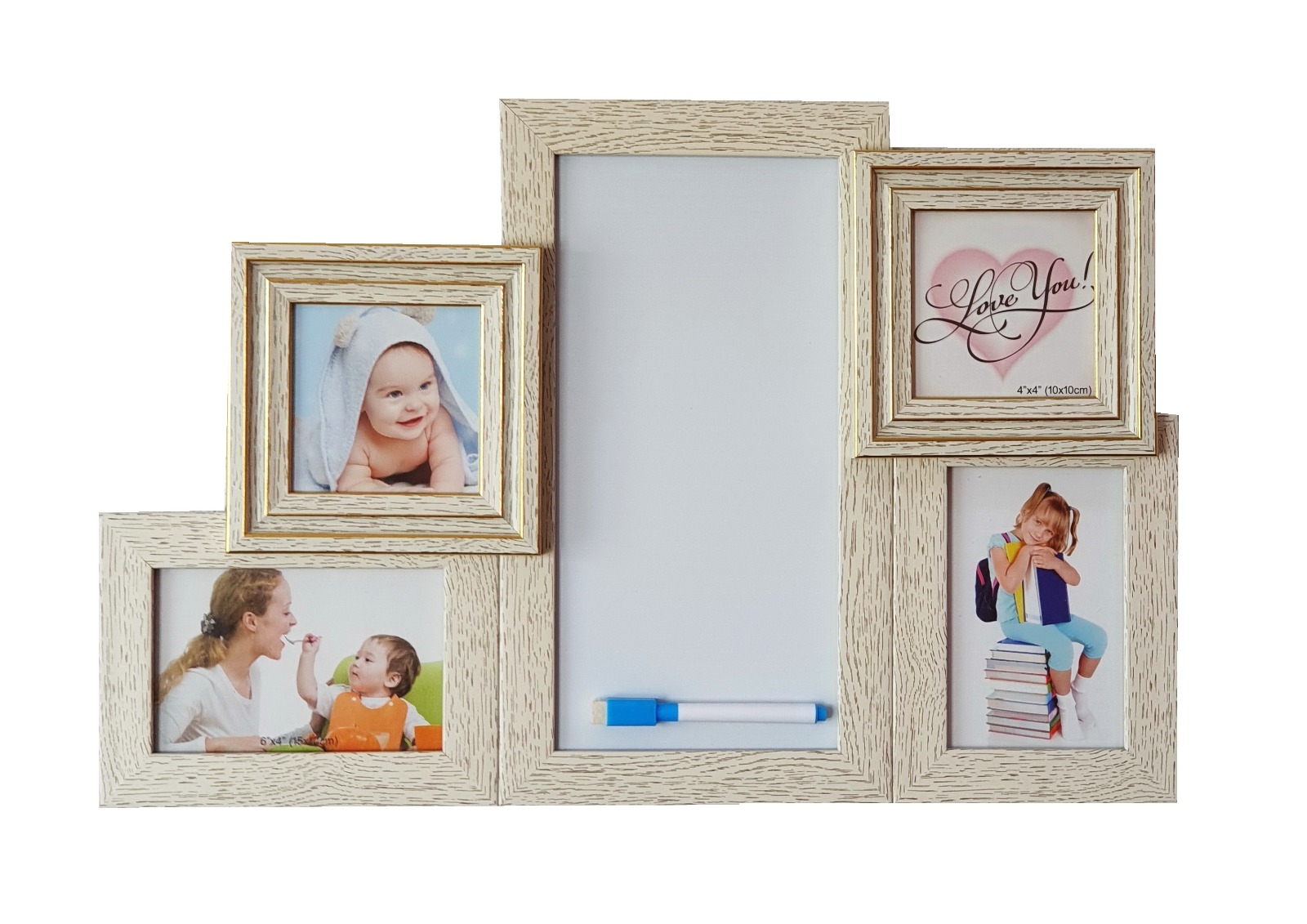 Rama foto colaj, crem si tabla de scris cu marker - 4 poze (52.5x34.5x1.5 cm) Rama foto colaj, crem si tabla de scris cu marker - 4 poze (52.5x34.5x1.5 cm)