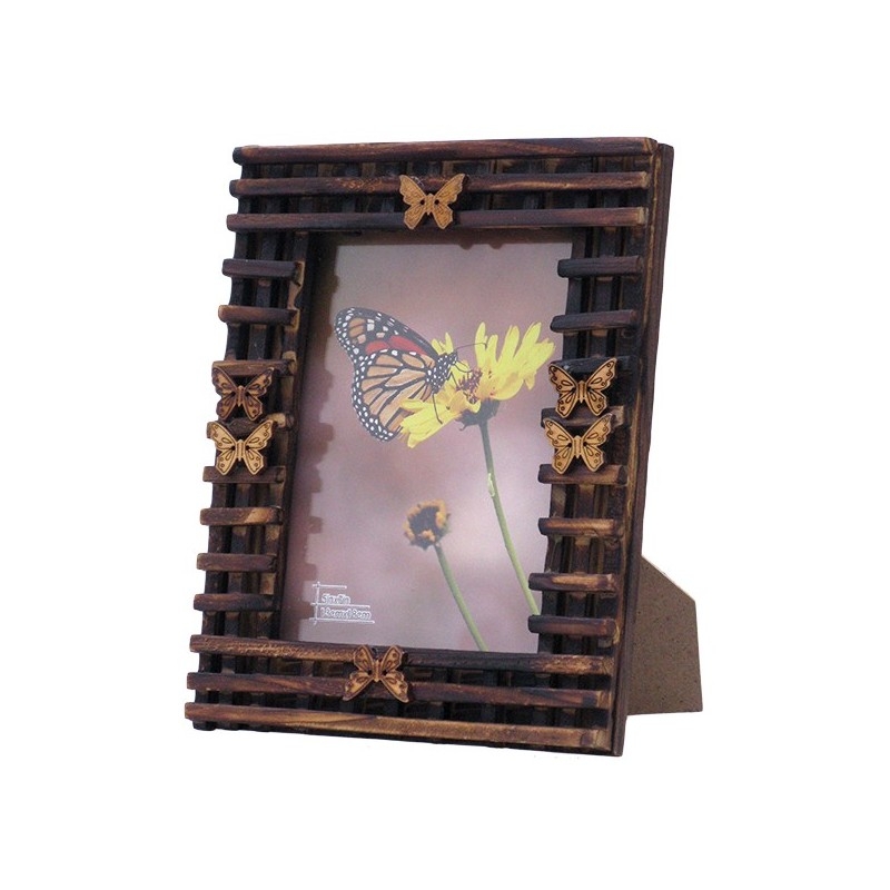 Rama foto din lemn cu fluturi (13x18) Rama foto din lemn cu fluturi (13x18)