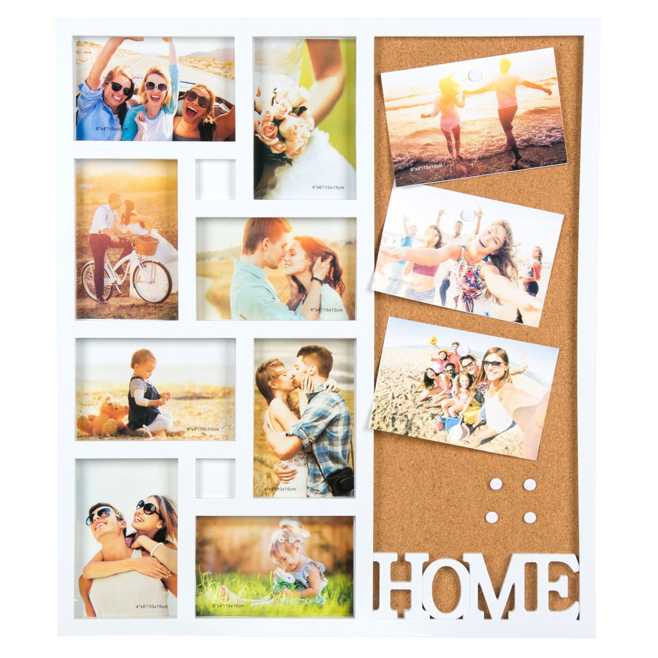 Rama foto alba cu loc de 8 poze - HOME Rama foto alba cu loc de 8 poze - HOME