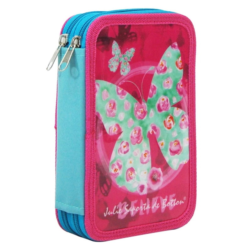 Penar fete echipat - Fluture(13x20x4 cm) Penar fete echipat - Fluture(13x20x4 cm)