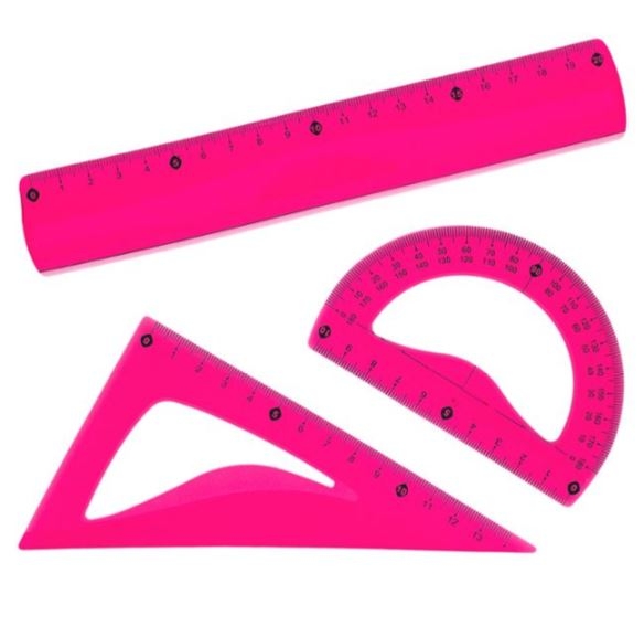 Set rigle, roz, 3 buc. (Rechizite pentru scoala) Set rigle, roz, 3 buc. (Rechizite pentru scoala)