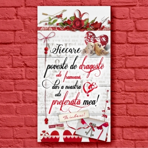 Tablou motivational (50x27cm) -  Fiecare poveste