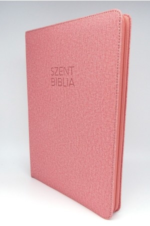 Szent Biblia, Nagy Biblia - Rose Textil Mintás - Cipzárral - Regiszterrel, Károli Gáspár Forditása - Biblia mare in lb. maghiara, fermoar, index [073 PF]