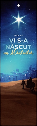 Semn de carte cu panglica albastru inchis - Verset:  " Vi S-a născut un Mântuitor." Luca 2:11 Semn de carte cu panglica albastru inchis - Verset:  " Vi S-a născut un Mântuitor." Luca 2:11