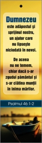 Semn de carte cu panglica galbena - Dumnezeu este adapostul si sprijinul nostru Semn de carte cu panglica galbena - Dumnezeu este adapostul si sprijinul nostru