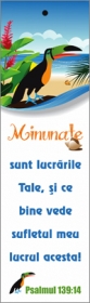 Semn de carte cu panglica portocalie  - Minunate sunt lucrariele Tale Semn de carte cu panglica portocalie  - Minunate sunt lucrariele Tale