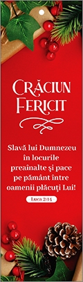 Semn de carte cu panglica roșie-  Mesaj si Verset:  Crăciun Fericit! "Slavă lui Dumnezeu în locurile preaînalte și pace pe pământ între oamenii plăcuți Lui!" Luca 2:14 (4) Semn de carte cu panglica roșie-  Mesaj si Verset:  Crăciun Fericit! "Slavă lui Dumnezeu în locurile preaînalte și pace pe pământ între oamenii plăcuți Lui!" Luca 2:14 (4)