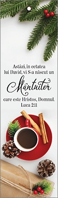 Semn de carte cu panglica verde-  Verset: "Astăzi, în cetatea lui David, vi S-a născut un Mântuitor, care este Hristos, Domnul! " Luca 2:11 Semn de carte cu panglica verde-  Verset: "Astăzi, în cetatea lui David, vi S-a născut un Mântuitor, care este Hristos, Domnul! " Luca 2:11