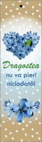 Semn de carte cu panglica cafenie  - Dragostea nu va pieri niciodata! Semn de carte cu panglica cafenie  - Dragostea nu va pieri niciodata!