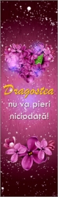 Semn de carte cu panglica magenta  - Dragostea nu va pieri niciodata!