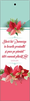 Semn de carte cu panglica alb-  Verset: " Slavă lui Dumnezeu în locurile preaînalte și pace pe pământ între oamenii plăcuți Lui! " Luca 2:14 Semn de carte cu panglica alb-  Verset: " Slavă lui Dumnezeu în locurile preaînalte și pace pe pământ între oamenii plăcuți Lui! " Luca 2:14
