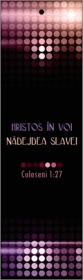 Semn de carte cu panglica roz plamaniu  - Hristos in voi Semn de carte cu panglica roz plamaniu  - Hristos in voi