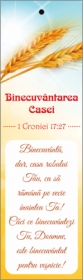 Semn de carte cu panglica albastru deschis  - Binecuvantarea casei Semn de carte cu panglica albastru deschis  - Binecuvantarea casei