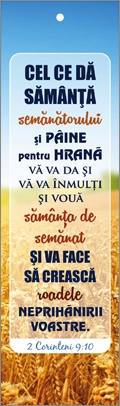Semn de carte cu panglica alba - " Cel ce da samanta semanatorului !" Semn de carte cu panglica alba - " Cel ce da samanta semanatorului !"