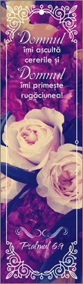 Semn de carte cu panglica mov inchis - "Domnul îmi ascultă cererile şi Domnul îmi primeşte rugăciunea!" Semn de carte cu panglica mov inchis - "Domnul îmi ascultă cererile şi Domnul îmi primeşte rugăciunea!"
