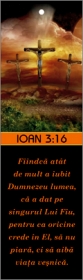 Semn de carte cu panglica neagra  - Fiindca atat de mult a iubit Dumnezeu Semn de carte cu panglica neagra  - Fiindca atat de mult a iubit Dumnezeu