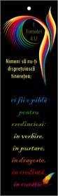 Semn de carte cu panglica neagra - Nimeni sa nu-ti dispretuiasca tineretea Semn de carte cu panglica neagra - Nimeni sa nu-ti dispretuiasca tineretea