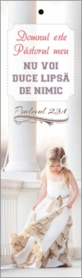 Semn de carte cu panglica alba - " Domnul este pastorul meu !" Semn de carte cu panglica alba - " Domnul este pastorul meu !"