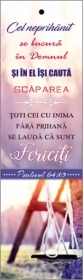 Semn de carte cu panglica mov -  "Cel neprihănit se bucură în Domnul şi în El îşi caută scăparea" Semn de carte cu panglica mov -  "Cel neprihănit se bucură în Domnul şi în El îşi caută scăparea"