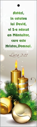 Semn de carte cu panglica verde-  Verset: "Astăzi, în cetatea lui David, vi S-a născut un Mântuitor, care este Hristos, Domnul! " Luca 2:11 Semn de carte cu panglica verde-  Verset: "Astăzi, în cetatea lui David, vi S-a născut un Mântuitor, care este Hristos, Domnul! " Luca 2:11