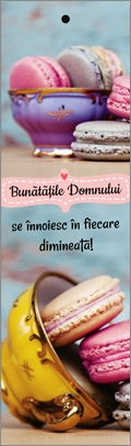 Semn de carte cu panglica albastra - "Bunătăţile Domnului se înnoiesc în fiecare dimineaţă!" Semn de carte cu panglica albastra - "Bunătăţile Domnului se înnoiesc în fiecare dimineaţă!"