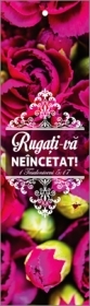 Semn de carte cu panglica roz inchis - "Rugaţi-vă neîncetat!" Semn de carte cu panglica roz inchis - "Rugaţi-vă neîncetat!"