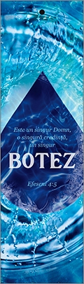 Semn de carte cu panglica albastra - "  Este un singur Domn, o singura credinta, un singur Botez !" Semn de carte cu panglica albastra - "  Este un singur Domn, o singura credinta, un singur Botez !"