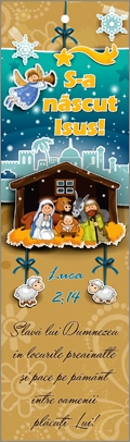 Semn de carte cu panglica galbenă - " Slavă lui Dumnezeu în locurile preaînalte și pace pe pământ între oamenii plăcuți Lui! " Luca 2:14 Semn de carte cu panglica galbenă - " Slavă lui Dumnezeu în locurile preaînalte și pace pe pământ între oamenii plăcuți Lui! " Luca 2:14