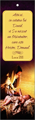 Semn de carte cu panglica magenta -  Verset: "Astăzi, în cetatea lui David, vi S-a născut un Mântuitor, care este Hristos, Domnul! " Luca 2:11 Semn de carte cu panglica magenta -  Verset: "Astăzi, în cetatea lui David, vi S-a născut un Mântuitor, care este Hristos, Domnul! " Luca 2:11