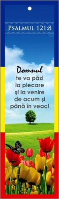 Semn de carte cu panglica tricolor - "Domnul te va pazi" Semn de carte cu panglica tricolor - "Domnul te va pazi"