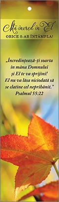Semn de carte cu panglica portocalie - mesaj si verset: Mă încred în El orice s-ar întâmpla! - "Incredinteaza-ti soarta in mana Domnului" Psalmul 55:22 Semn de carte cu panglica portocalie - mesaj si verset: Mă încred în El orice s-ar întâmpla! - "Incredinteaza-ti soarta in mana Domnului" Psalmul 55:22