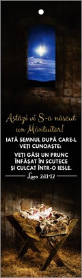 Semn de carte cu panglica maro închis -  Verset: "Astăzi, în cetatea lui David, vi S-a născut un Mântuitor, care este Hristos, Domnul! " Luca 2:11 Semn de carte cu panglica maro închis -  Verset: "Astăzi, în cetatea lui David, vi S-a născut un Mântuitor, care este Hristos, Domnul! " Luca 2:11