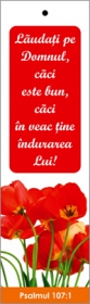 Semn de carte cu panglica portocalie  - Laudati pe Domnul Semn de carte cu panglica portocalie  - Laudati pe Domnul