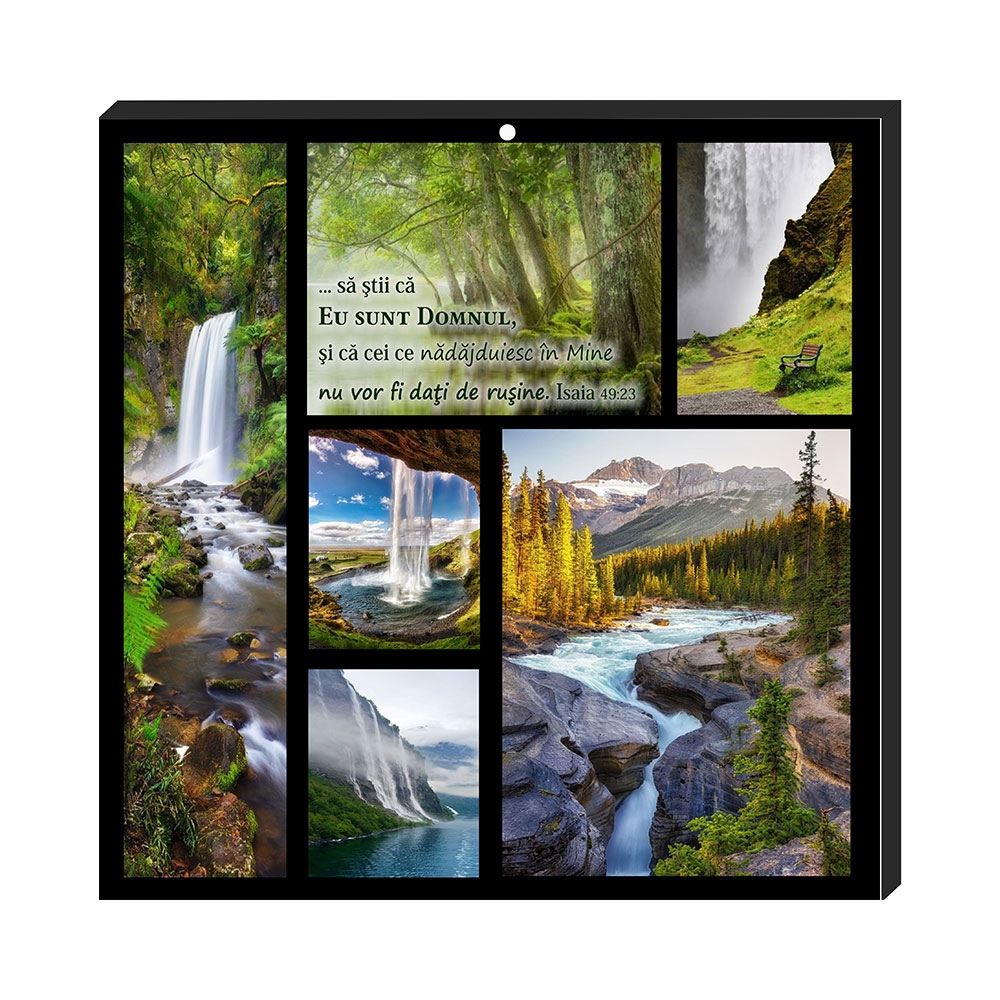 Tablou colaj vintage - "Să știi că Eu sunt Domnul .." (30x30 cm) Tablou colaj vintage - "Să știi că Eu sunt Domnul .." (30x30 cm)