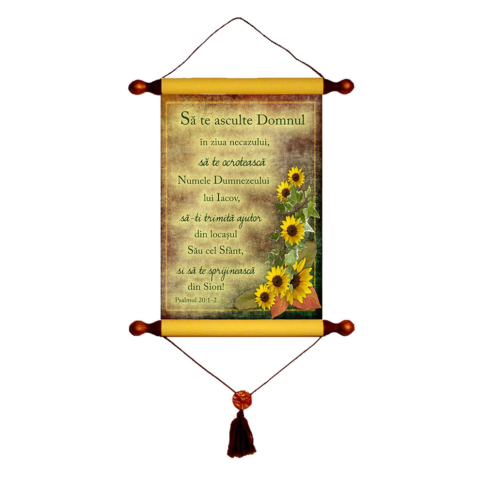 Papirus A4 vintage - Sa te asculte Domnul (Ps.20:1-2)